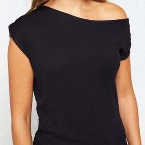 Threads 4 Thought Black Off-Shoulder Top